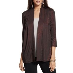 TRAVELERS COLLECTION by chico's GLITZY JACKET Red